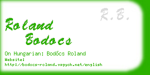 roland bodocs business card